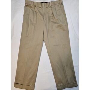 Axist Pants Mens 38x30 Pleated Front Preppy Dress Casual Trousers Pocket Button